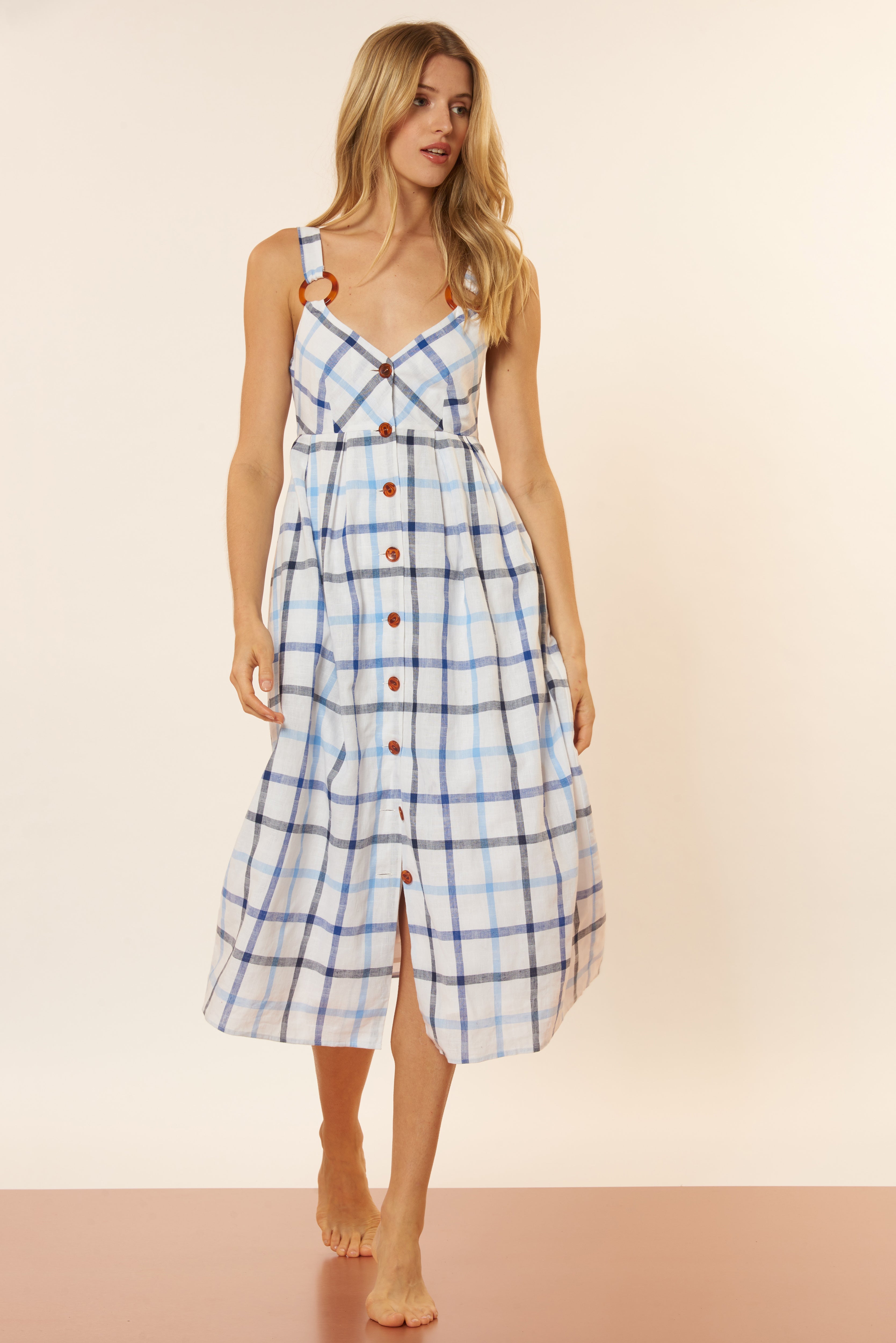 Summer Dress - Blue/White