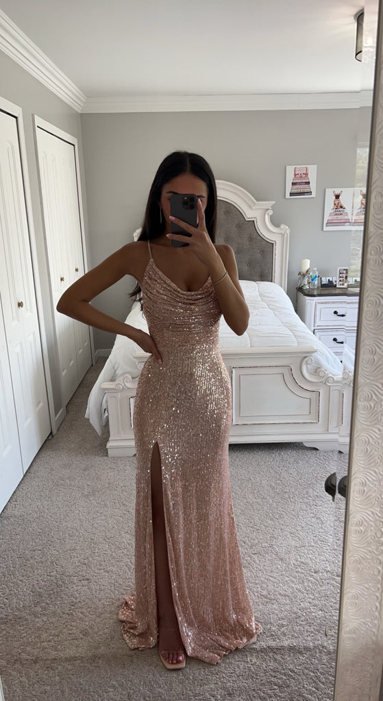 ROSE GOLD SPARKLE GOWN – DDMINE