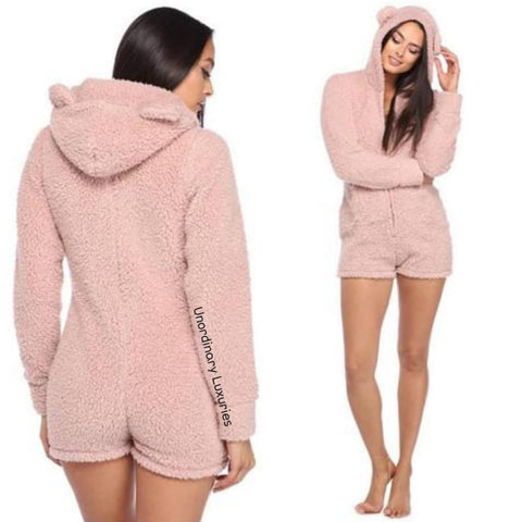 bear hoodie romper