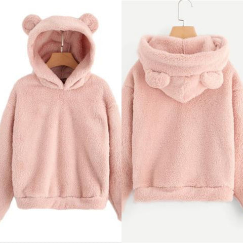 pink bear hoodie