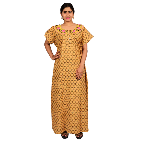 Plus Size Embroidery Nighty Online