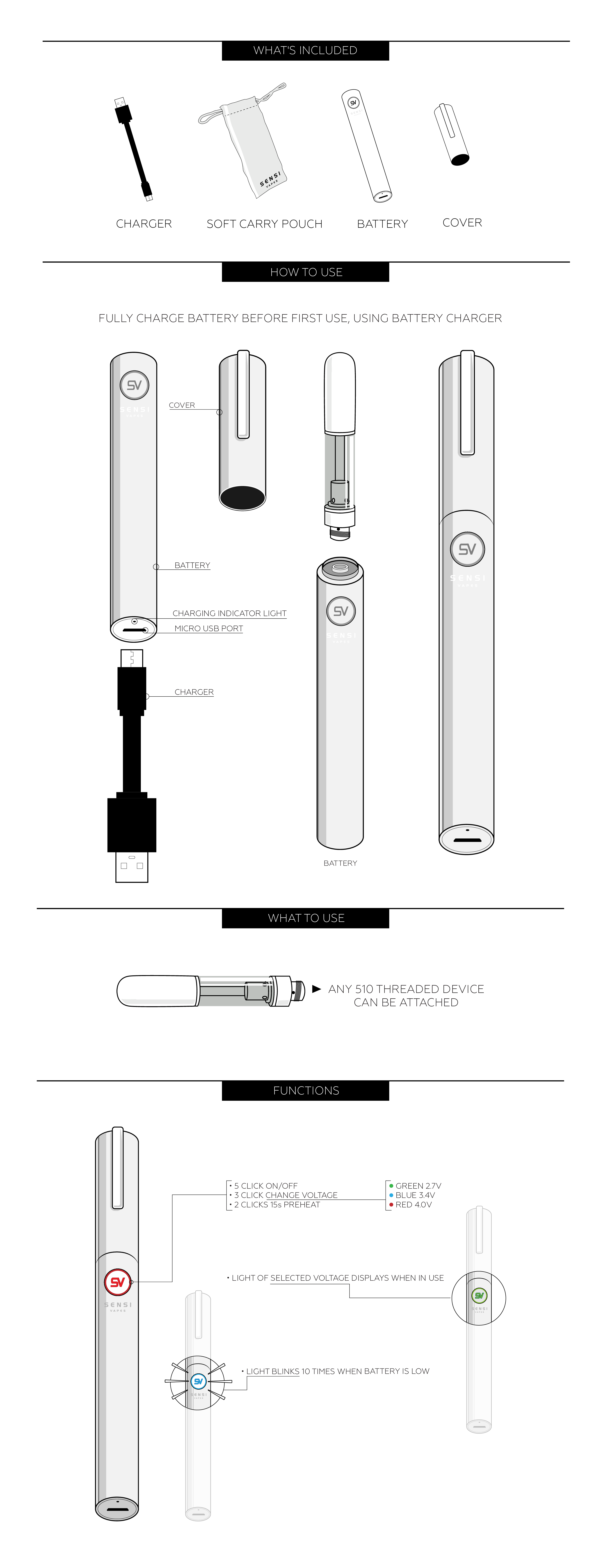 Silver Luxury Vape Pen 2.0 – SENSI LUXURY