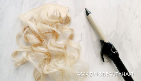 Curl Hair Extensions by Curling Wand