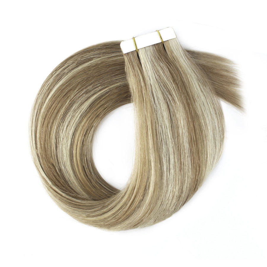 Clip on hair extensions #12/613 Dark Blonde mix - 7 pieces - 50 cm