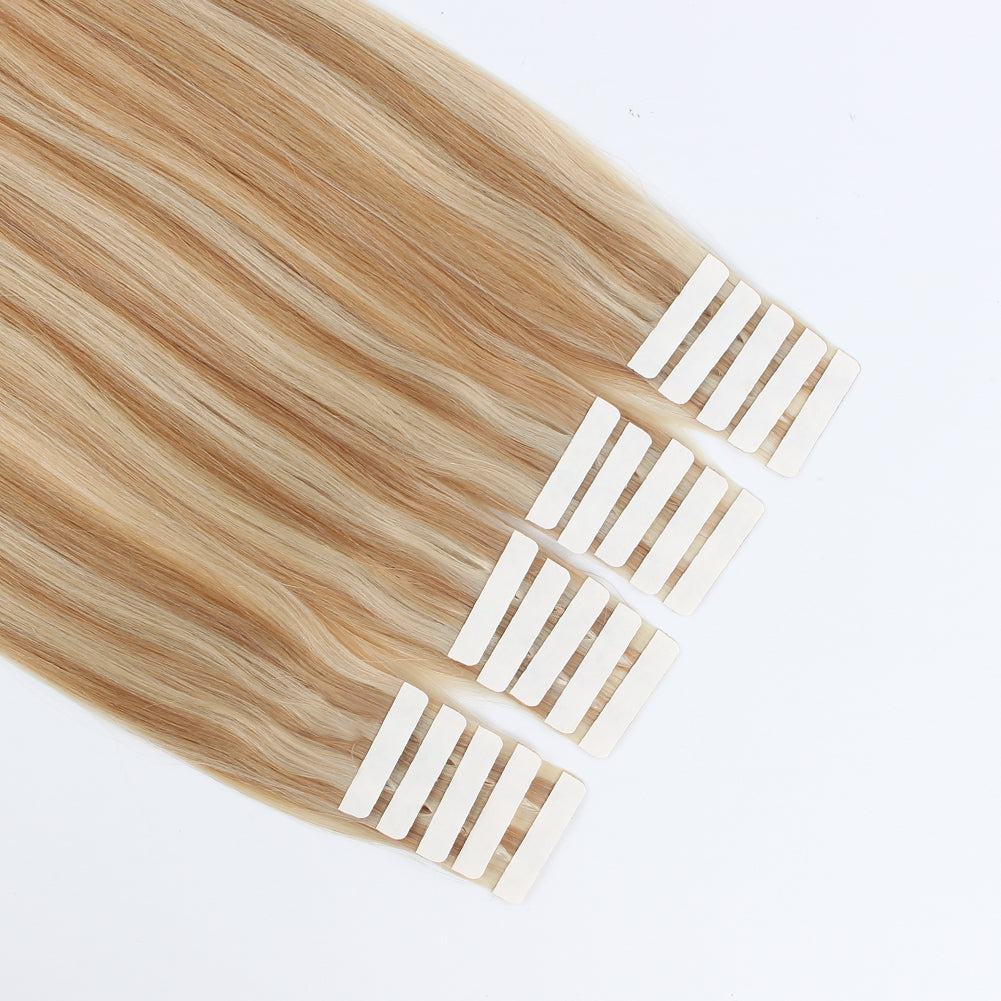 Tape In Hair Extension P 12 60 Dark Dirty Blonde Highlights Ash Blon