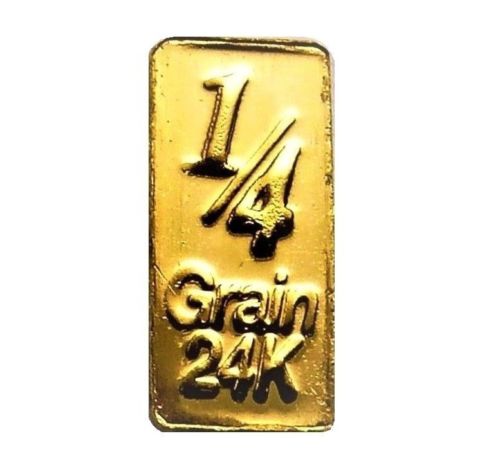 1 4 Grain 9999 Fine 24k Gold Bar Grimm Metals
