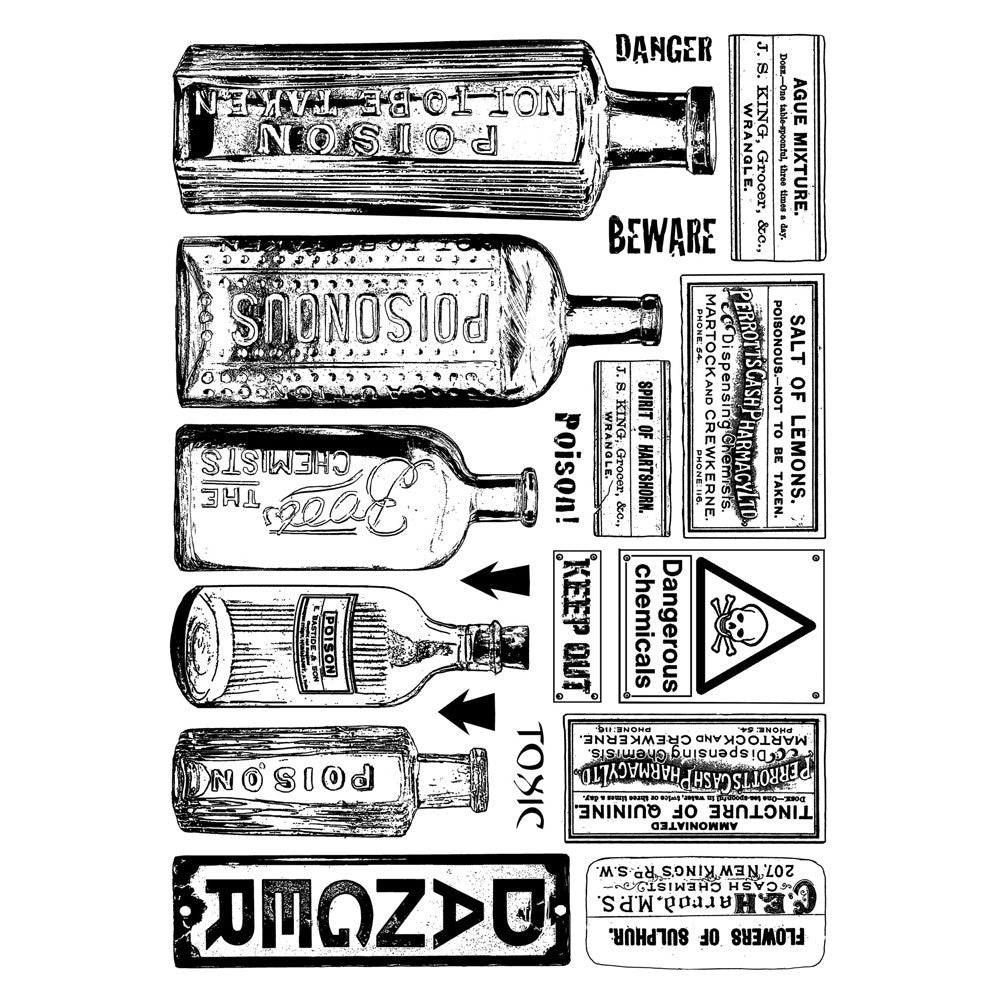 Crafty Individuals - Unmounted Rubber Stamp - Poison & Danger