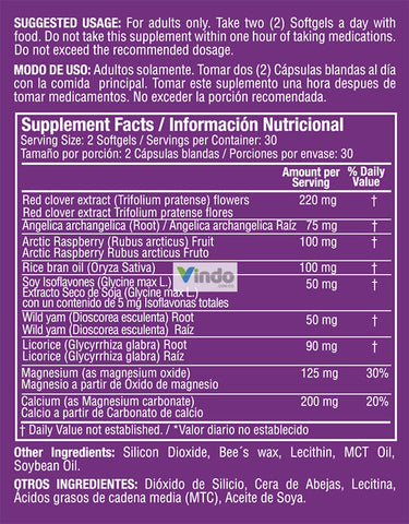 climaterix isoflavonas de soya tabla nutricional healthy america