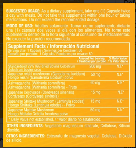 tabla nutricional defense