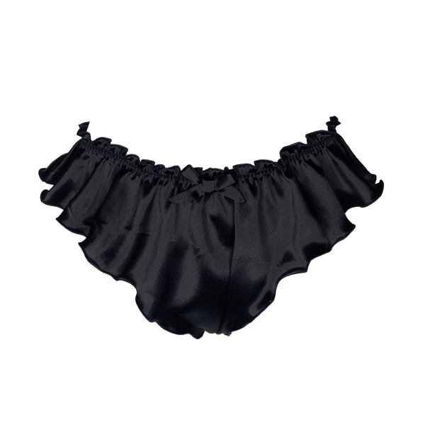 Black Lace French Knickers  Handmade Lingerie, Sleepwear & Loungewear  Desvalido Australia