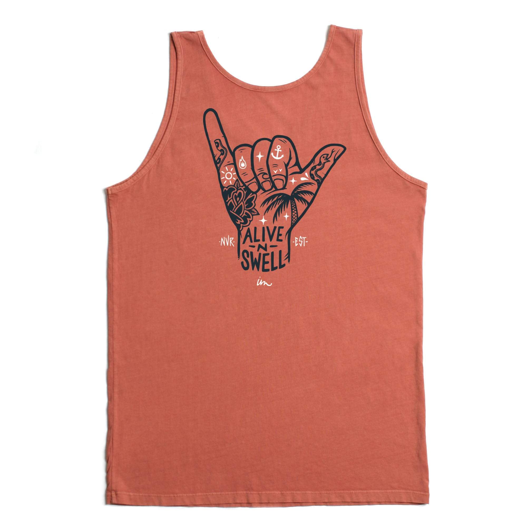 Alive & Swell Premium Pigment Tank Top Terra Cotta Pigment