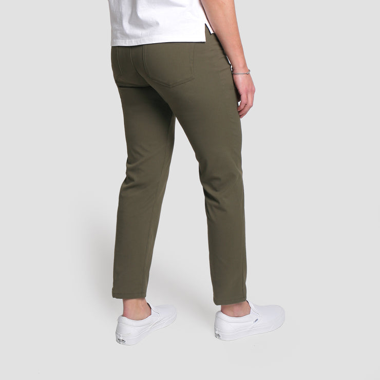 One Tuck 5-Pocket Pants (Women) M Olive