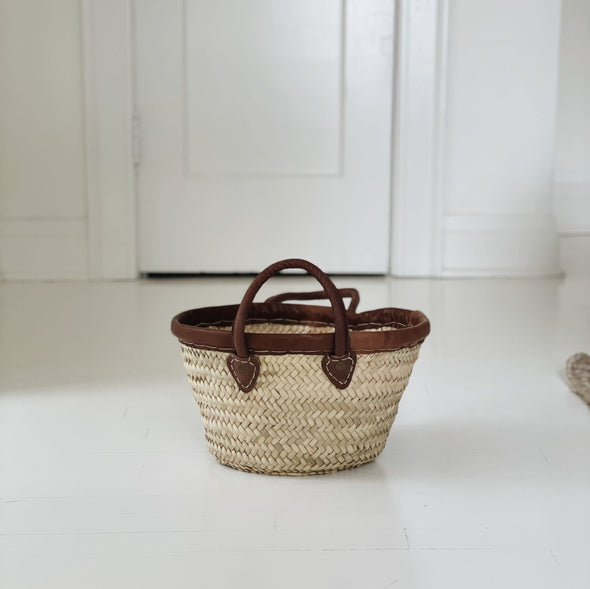 Handmade French Market Basket - Leather Handles – Woodsy Home Life
