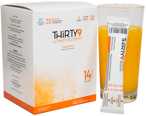 Thirty9 Ultimate Recovery 14-Pack Box with Stick Pack and cup