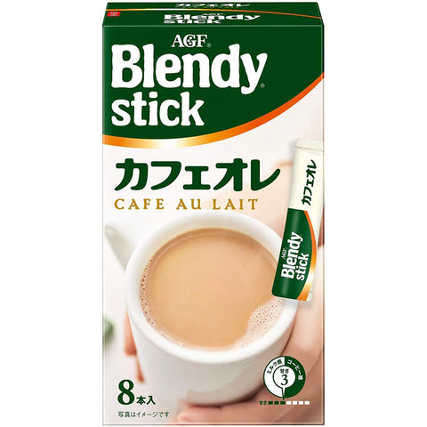 AGF Blendy Stick Cafe au Lait Instant Coffee with Milk 8 Sticks