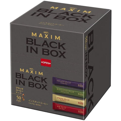 AGF Maxim Black In Box Instant Coffee Assortment 50 Sticks