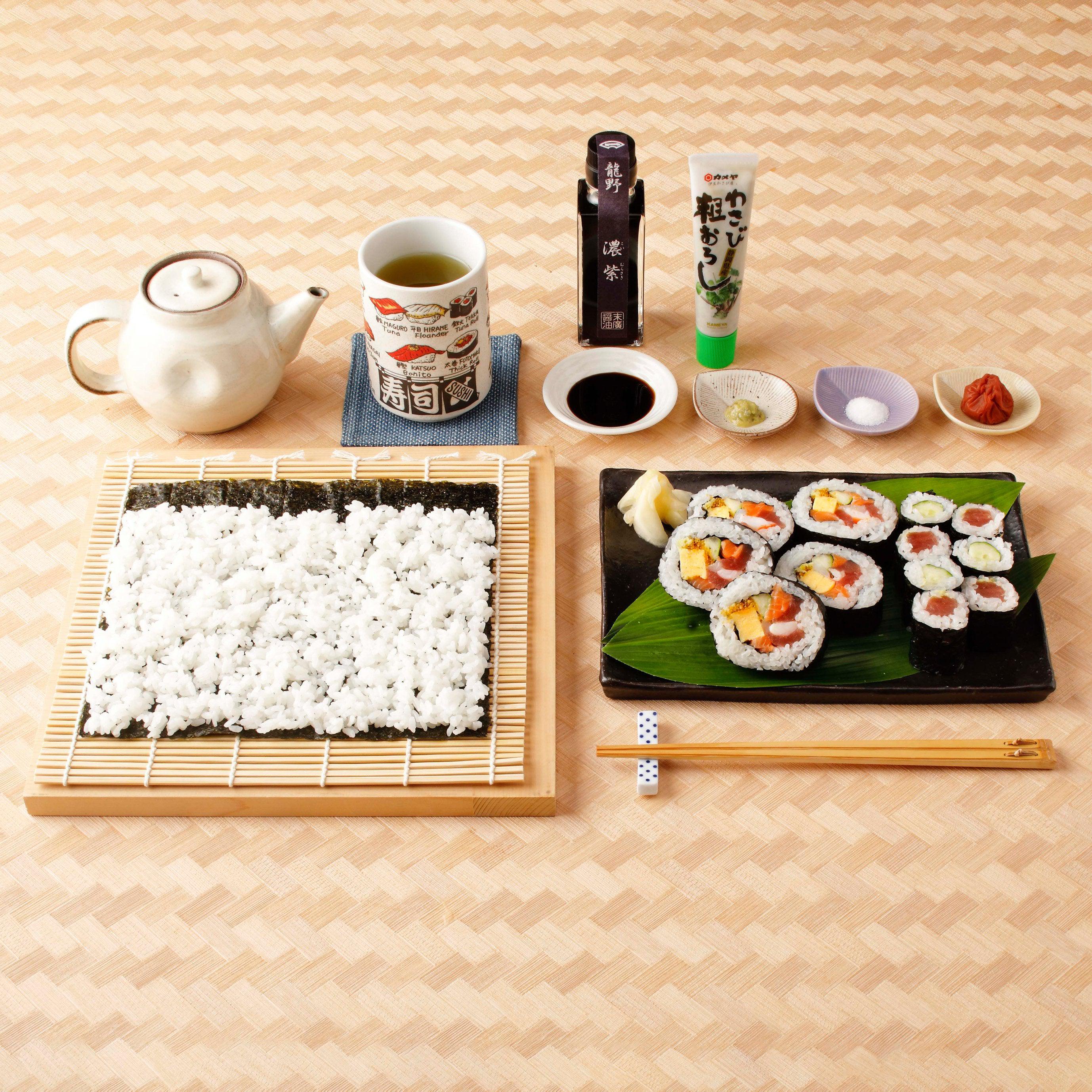 Sushi Making Kit 11 Pcs Bamboo Sushi Rolling Mat and Serving Set