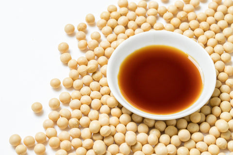 usukuchi shoyu with soybeans