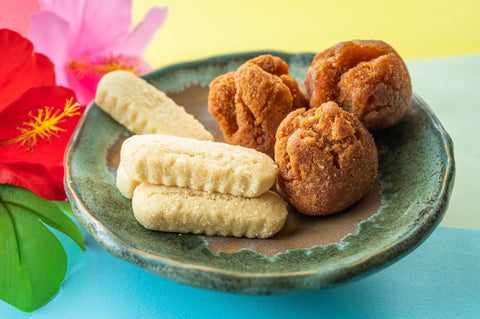 Okinawan donuts and chinsuko