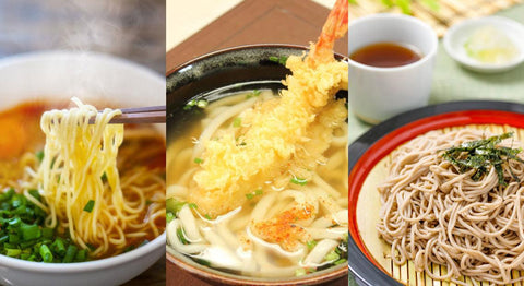 What is the difference between soba, ramen, and udon noodles?