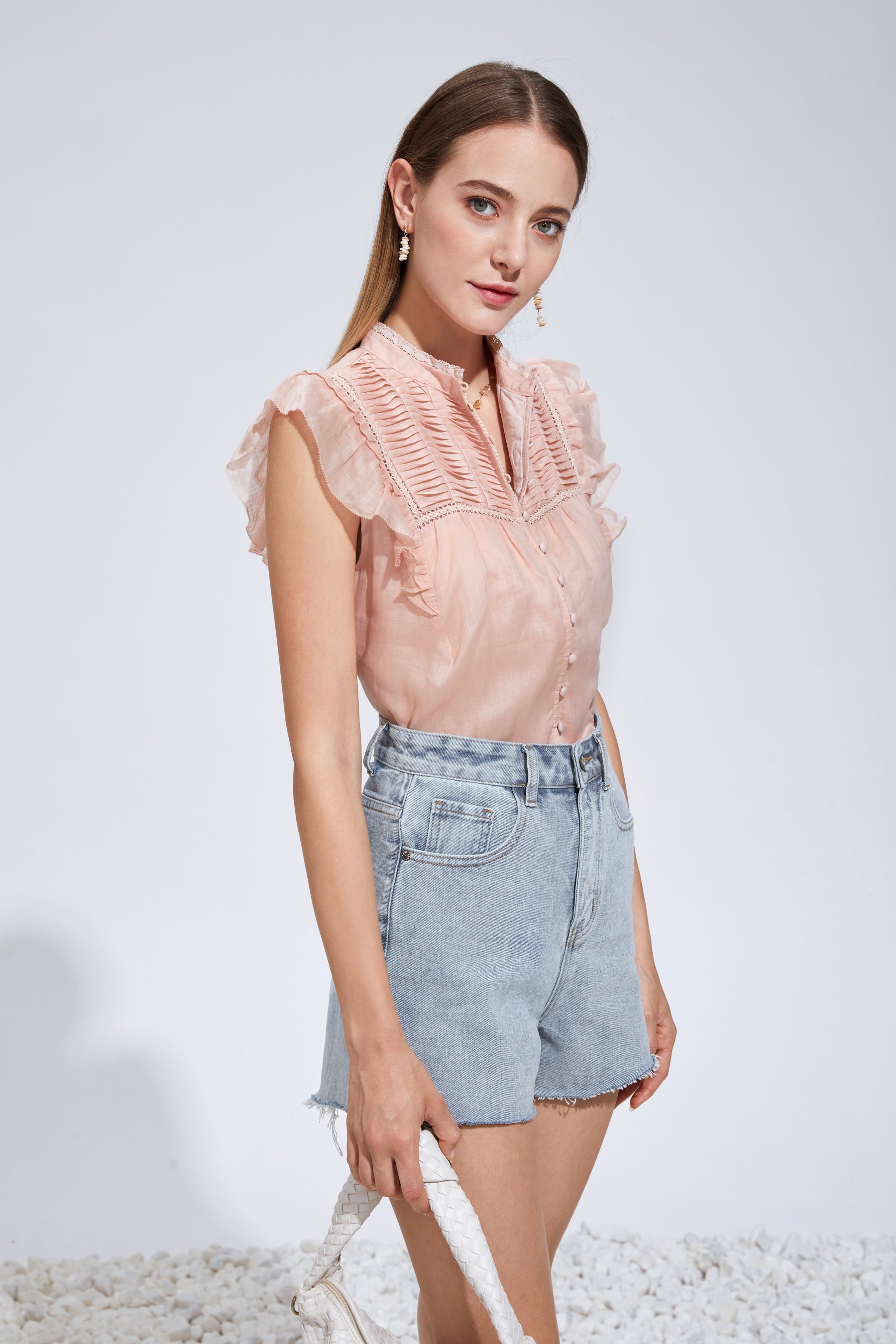 GDS Rochelle Linen Blouse | Creole Pink