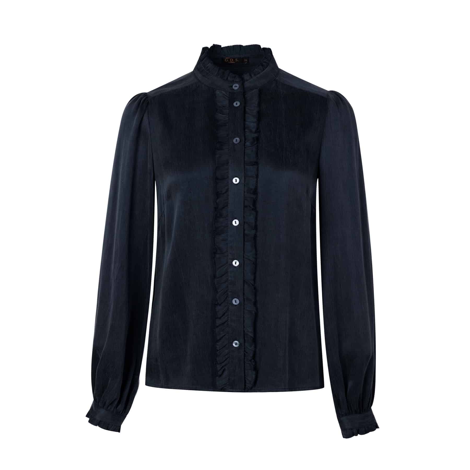 GDS Lia Cupro Blouse  | Navy