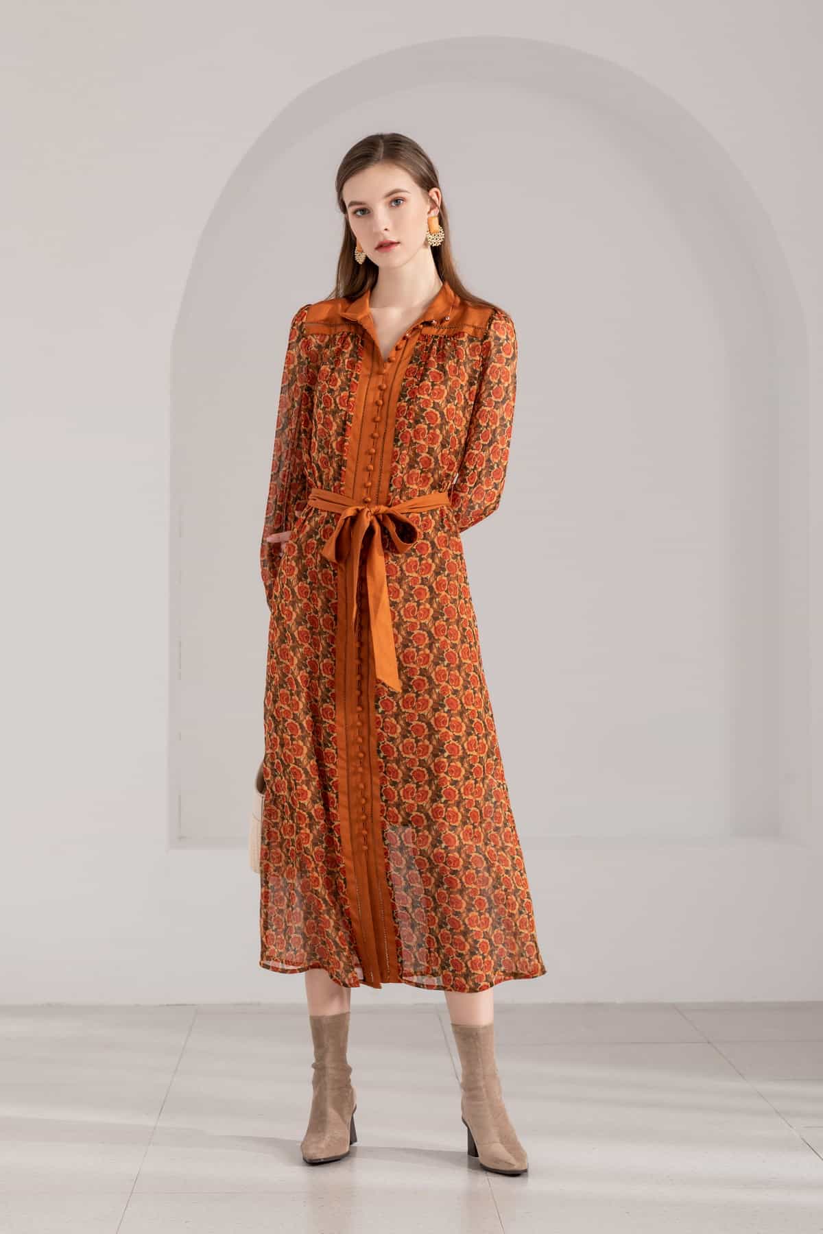 GDS Alessi Floral Button Dress | Amber