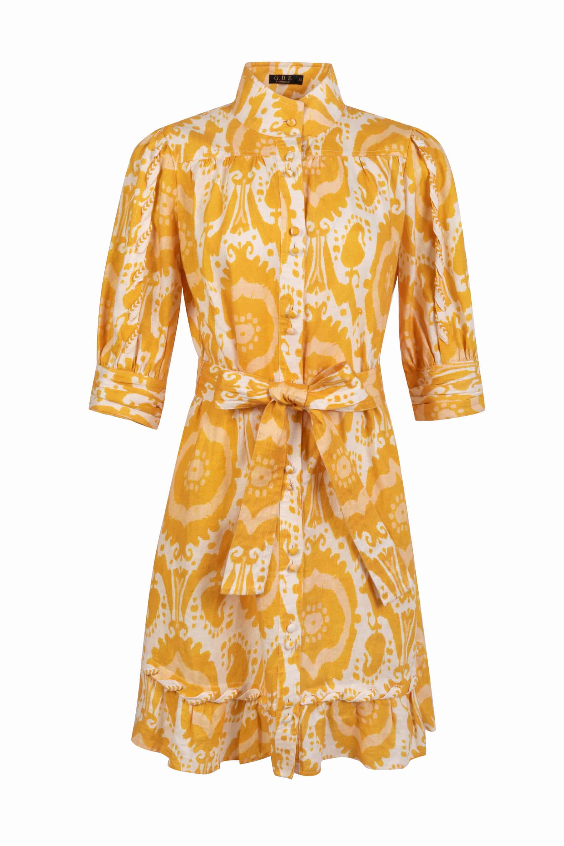 GDS Abyss Linen Short Dress | Yellow