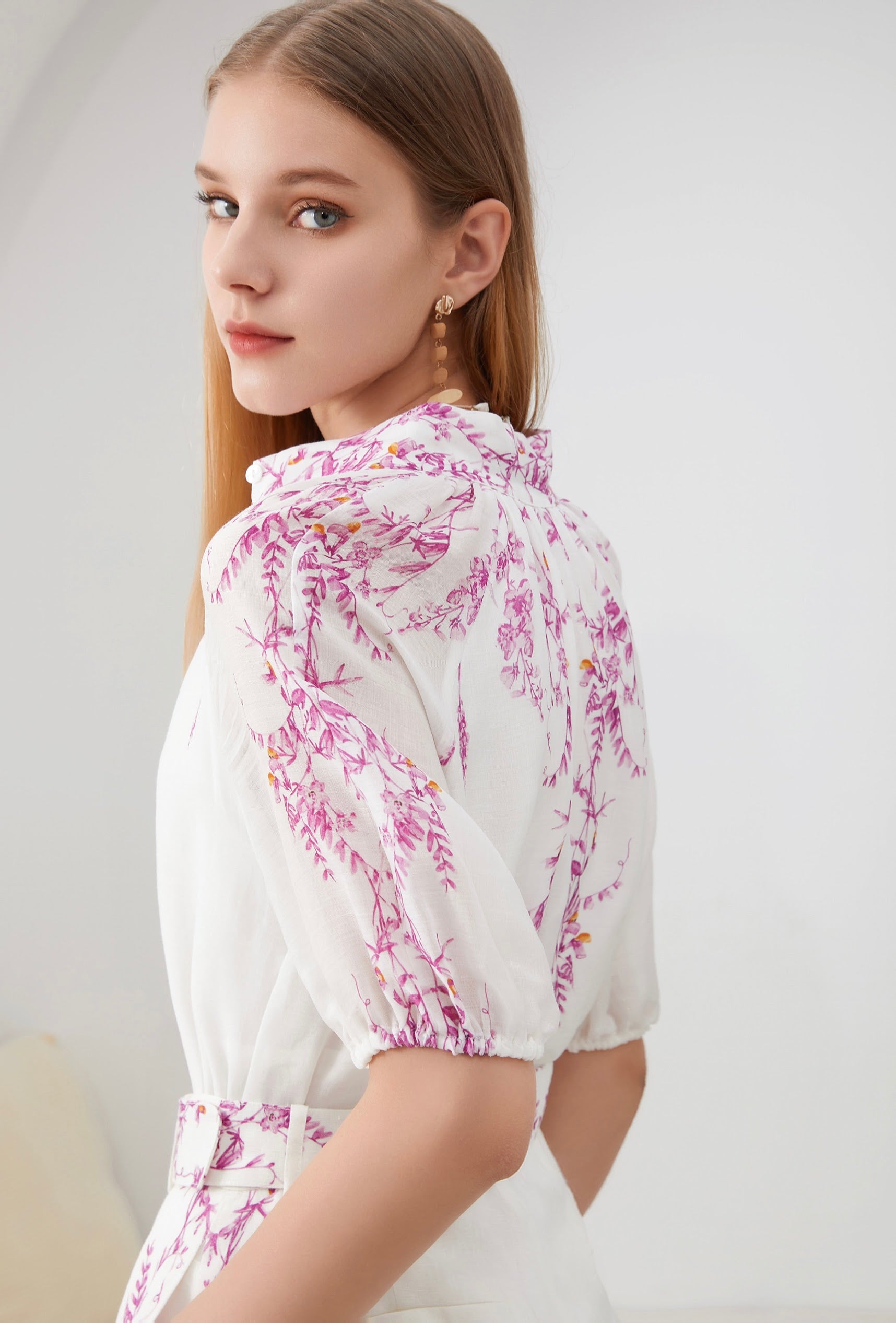 GDS Nicolette Linen Blouse  | Violet