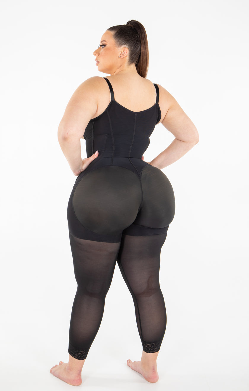 TRIBUTO Colombian Hourglass Shapewear, Women's Stage 2 Faja Without Bra, Semi custom, Post Surgery Tummy Control and High Compression Faja with Thin  Strap