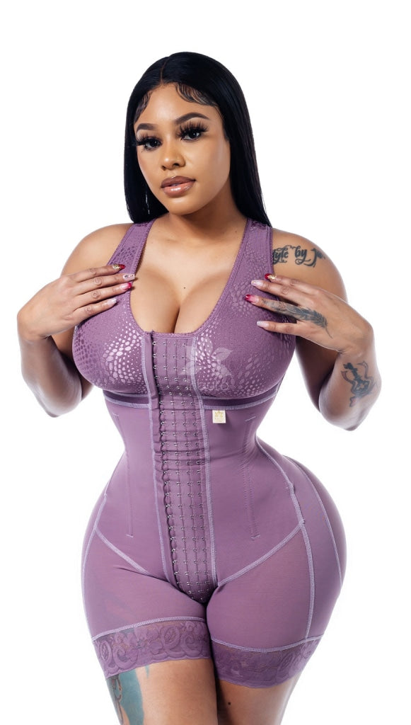 Full Faja with Sleeve and Built-in Bra Bling Shapers 938BF– Nicky's Fajas