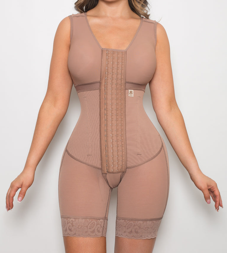 Core Compression Bodysuit - Full-Back Shapewear with Straps & Butt