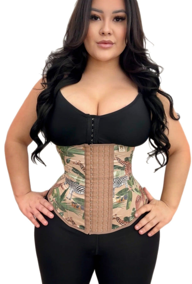 Latex Vest Waist Trainer Cincher Steel Boned Chaleco Fajas Colombianas  Reductoras 202B2 32 Small Black at  Women's Clothing store