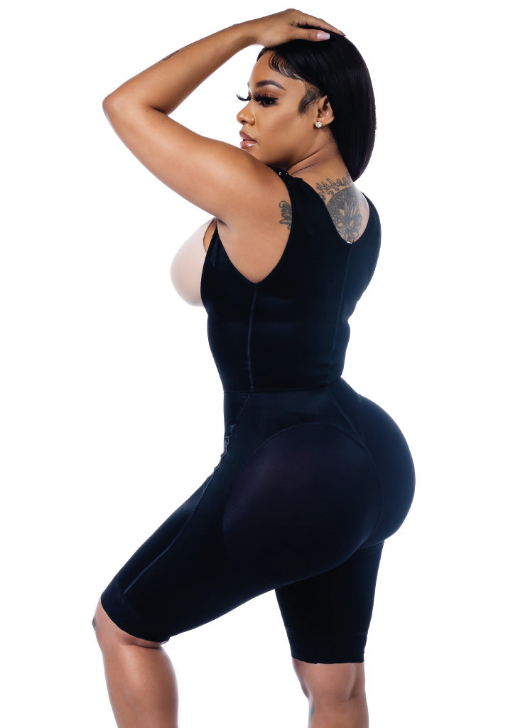 Stage 1 Compression Bundle: Option 8 (Braless full body above the knee faja  with sleeves) - Contour Fajas