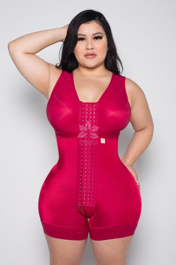 HOT PINK - 1017 Thin Strap With Bra Custom faja