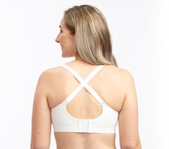 Momzelle Seamless Nursing bra straps crossed