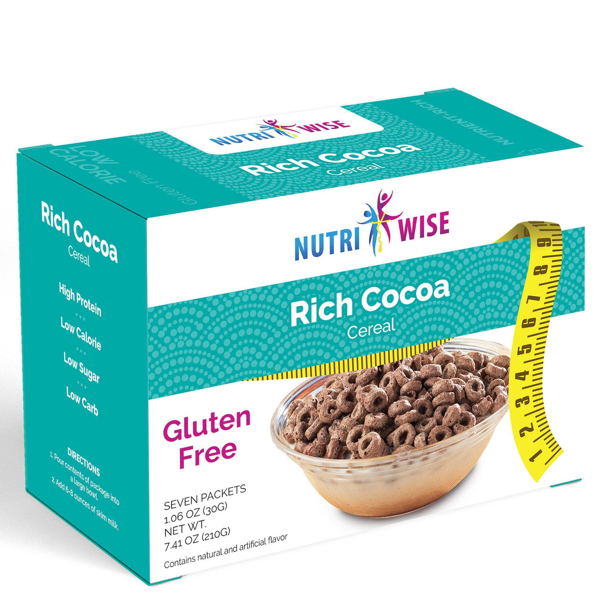 NutriWise Rich Cocoa Low Carb Protein Cereal (7/Box)