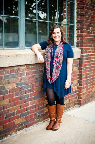 navy blue dress with leggings