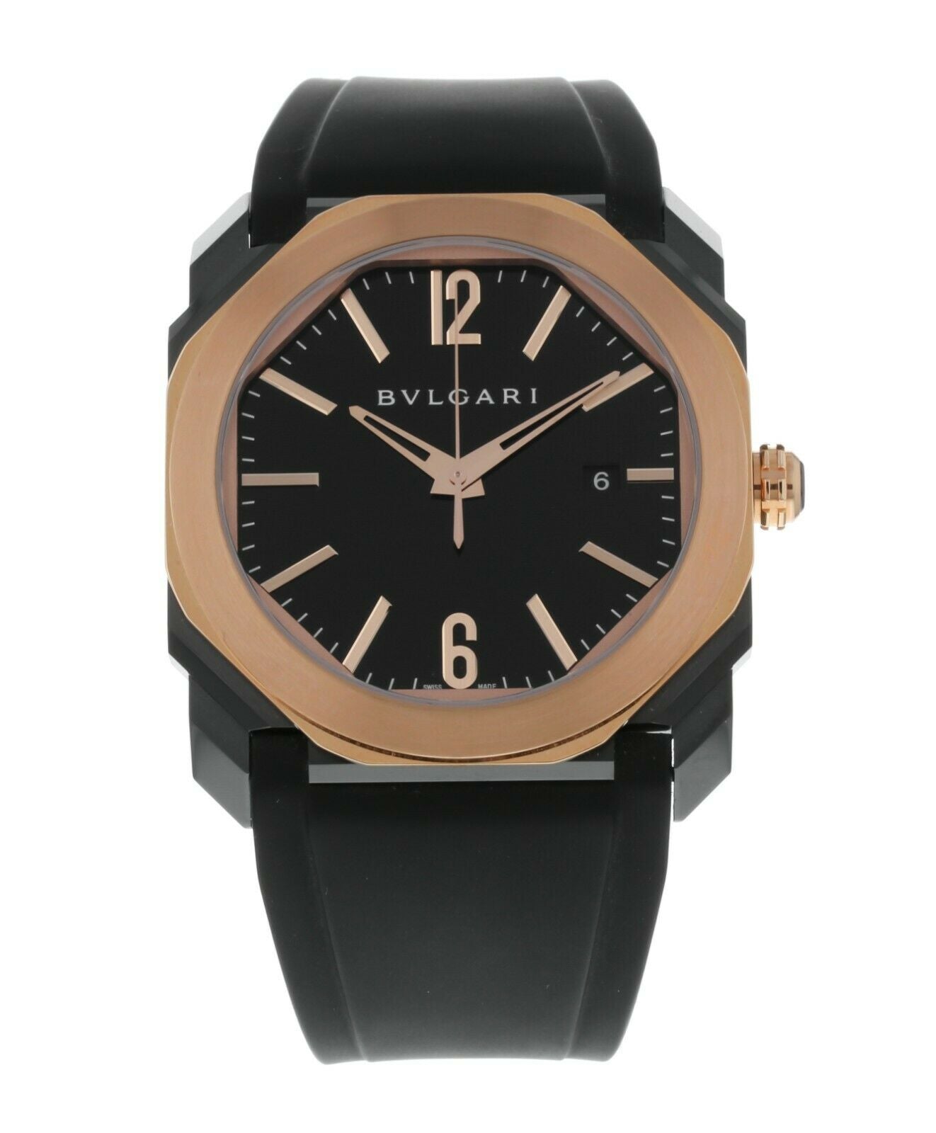 Bulgari Octo Automatic 41mm 18k Rose Gold & Steel Men's Watch 102485 – The  Watch Outlet