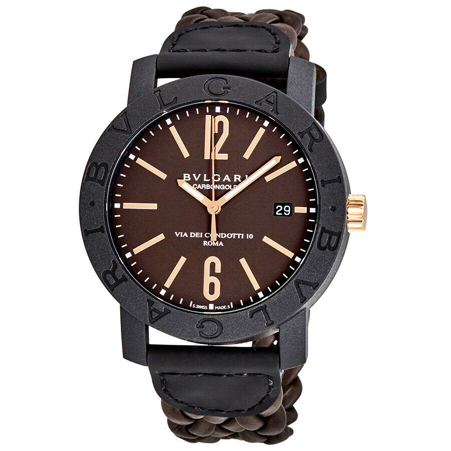 Bvlgari Carbon Gold Automatic Brown Dial Men's 40mm Watch 102633 – The  Watch Outlet