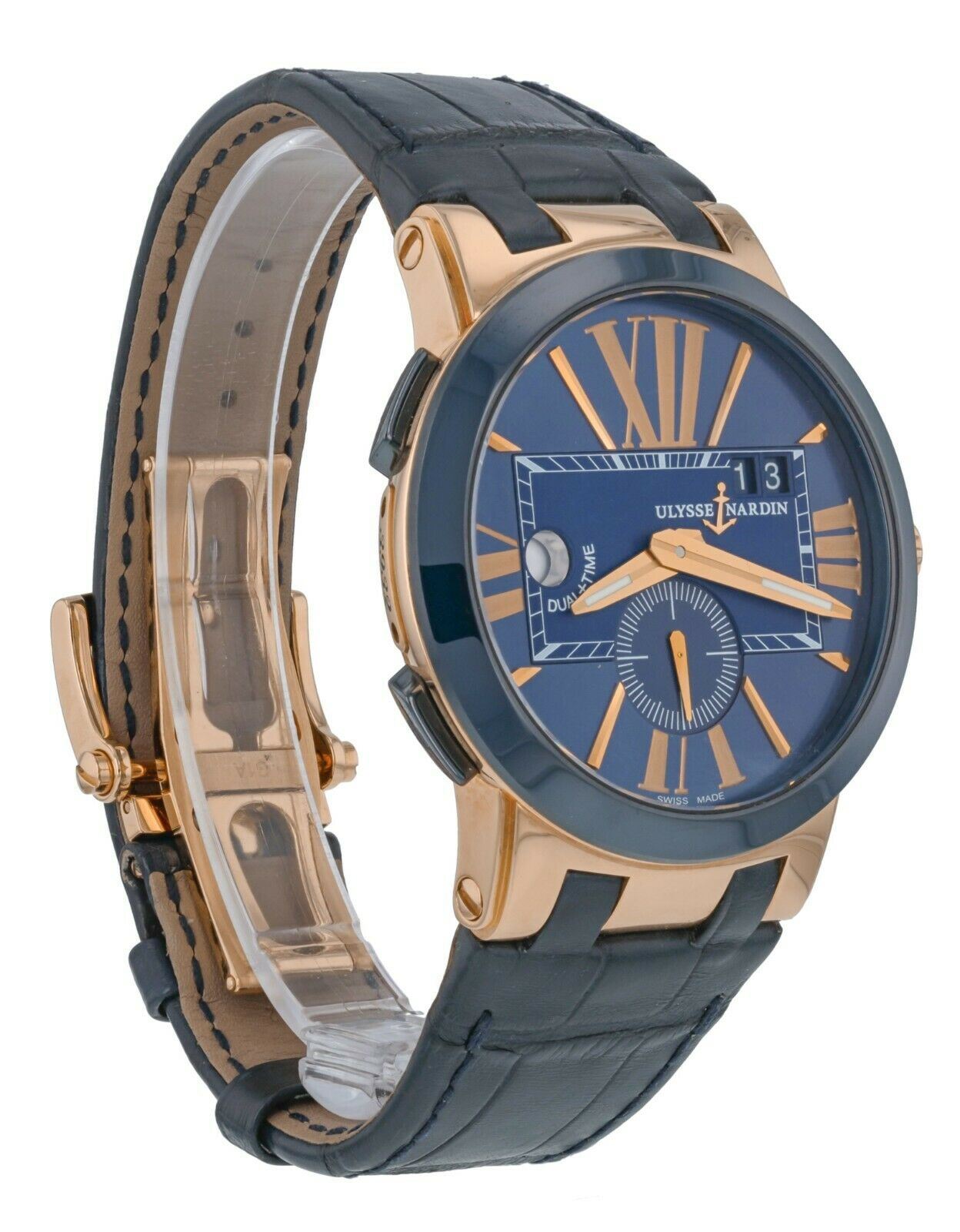 Ulysse Nardin Executive Dual Time Automatic Blue Dial 43mm Men S Watch The Watch Outlet