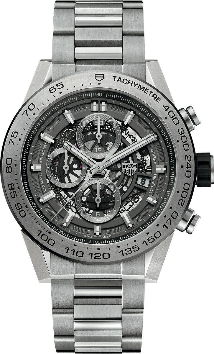 Tag Heuer Carrera Caliber Heuer 01 Skeleton 45mm Men's Watch  –  The Watch Outlet