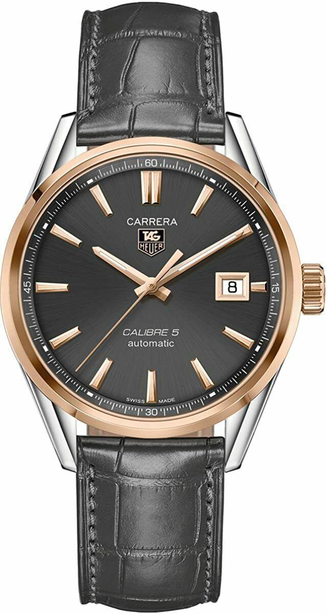 Tag Heuer Carrera Calibre 5 Steel & 18k Rose Gold 39mm Automatic Men's –  The Watch Outlet