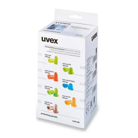 uvex x-fit Dispenser Refill 2112022 Earplugs 300 Pairs SNR 37 protexU