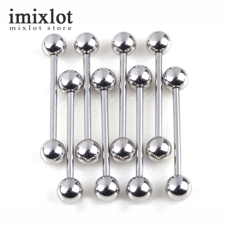 Nail Piercing Rings 2 pieces 316l stainless steel barbell 18g labret ring ear nail rings tongue nipple bar ring