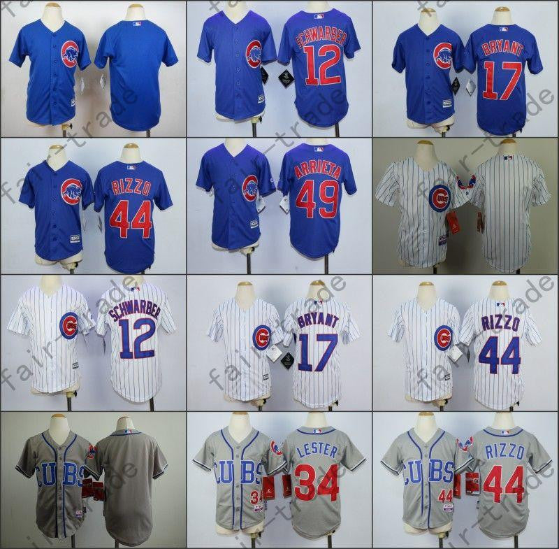 youth large kris bryant jersey