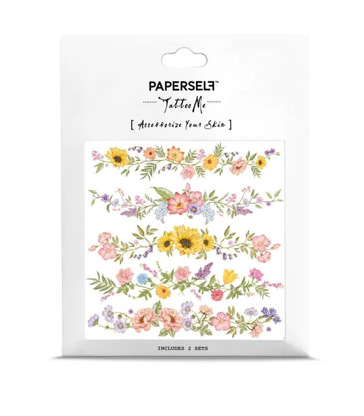 PAPERSELF Temporary Tattoo Skin Accessories | Flower Chain 2