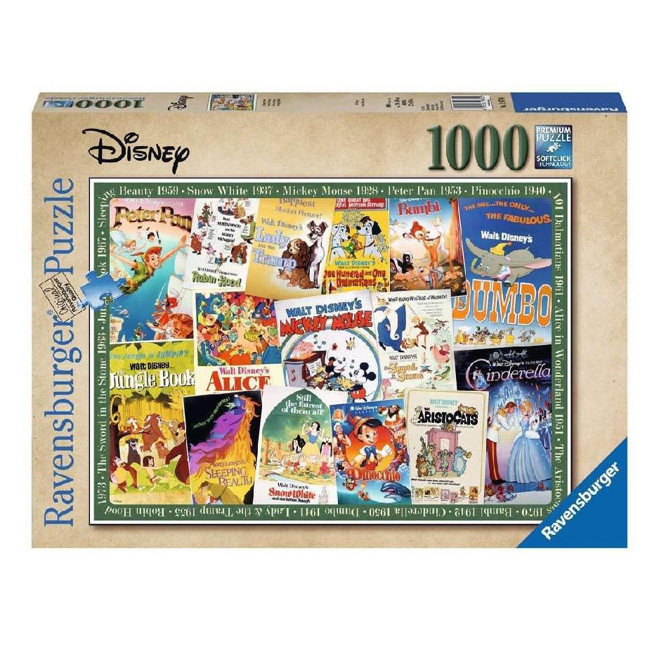 Ravensburger Jigsaw Puzzle | Disney Vintage Movie Posters 1000 Piece - Gait Mercantile