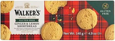 Walkers Gluten Free Shortbread Ginger & Lemon 4.9oz WLK 1022