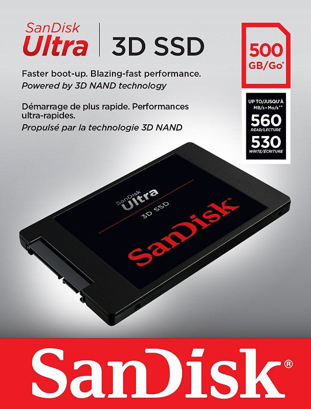 SanDisk SDSSDH3-500G-G25 500GB Ultra 3D NAND SATA III SSD